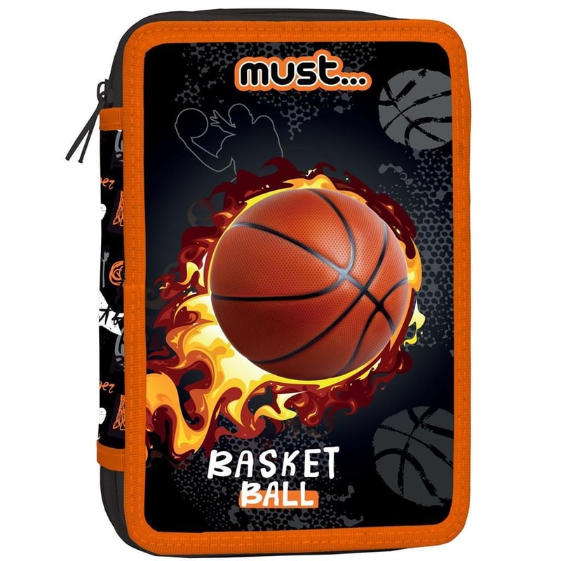 MUST... Κασετίνα Τριπλή Γεμάτη Must Basketball