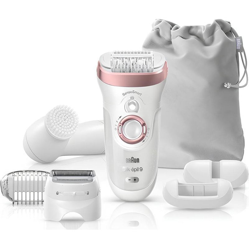 BRAUN Σετ Αποτρίχωσης BRAUN SES9/880 SILK EPIL 9 FACIAL BRUSH Λευκό