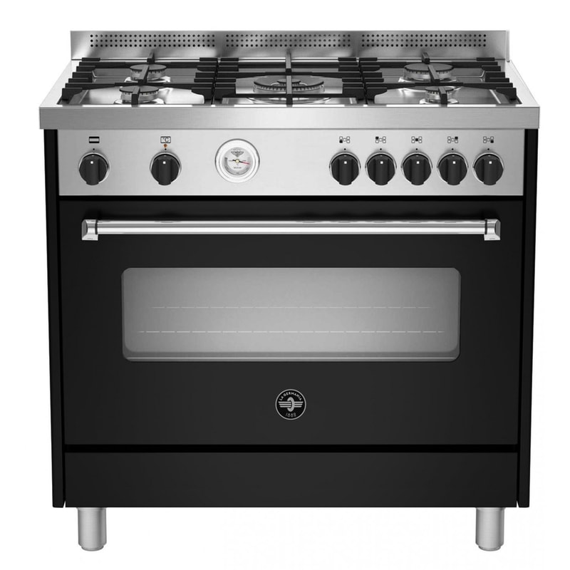 LA GERMANIA LA GERMANIA AMN965ENET/21(GPL) 117 Lt Μαύρο Κουζίνα Μεικτή Φυσικού Αερίου