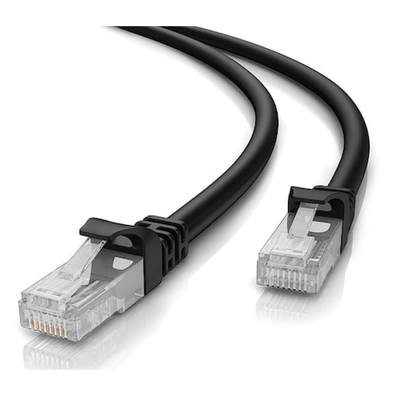 Powertech Καλώδιο U/utp Cat 5e Cab-n197, Cca 26awg 0.4mm, 1m, Μαύρο image 0