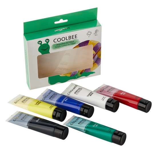 Χρώματα Ακρυλικά Coolbee 100Ml 6 Τεμάχια image 1