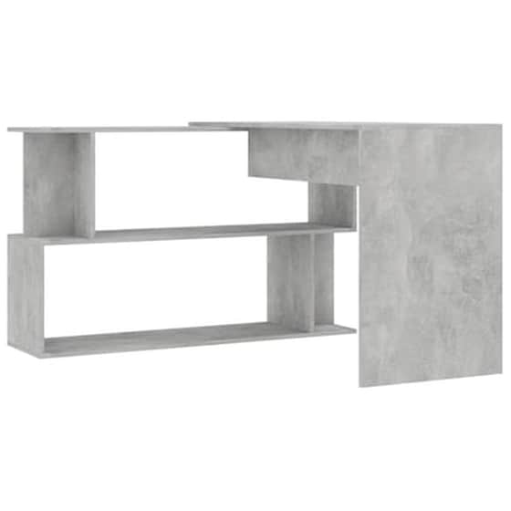 Γραφείο Γωνιακό VidaXL από Μοριοσανίδα 200x50x76cm - Γκρι image 4