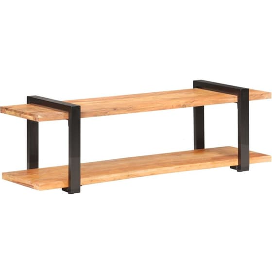 Έπιπλο Τηλεόρασης VidaXL από Ξύλο 130x40x40cm - Kαφέ/Μαύρο image 5