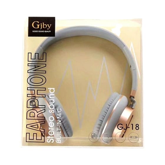 Ακουστικά Headset Gjby GJ-18 - Γκρι image 1