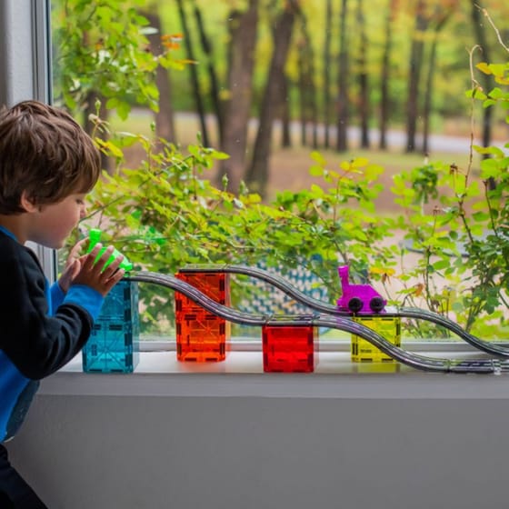 Magna-Tiles® Downhill Duo Μαγνητικό Παιχνίδι Κατασκευών - 40 Κομμάτια (23840) image 5