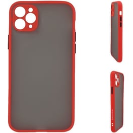 Θήκη Apple iPhone 11 Pro Max - Sonique Color Button Bumper - Κόκκινο