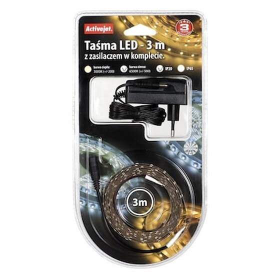 Activejet Aje-180l3528wci Led Strip Light With Adapter image 0