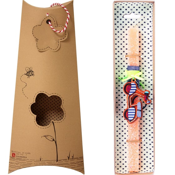 Λαμπάδα SYNCHRONIA 30 εκ. Μπρελόκ Σκούτερ - Σομόν image 0