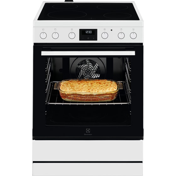 ELECTROLUX LKR64020MW SurroundCook 73 Lt Inox Ηλεκτρική Κουζίνα Κεραμική image 0