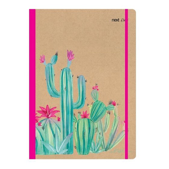 Τετράδιο Next Trends 2 Θεμάτων 81Φ Flexi Λάστιχο Cactus 17x25εκ. image 0