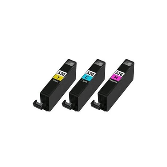 Canon CLI-526 Κυανό / Ματζέντα / Κίτρινο Πακέτο 3 Μελανιών Εκτυπωτή 4541B006 image 1