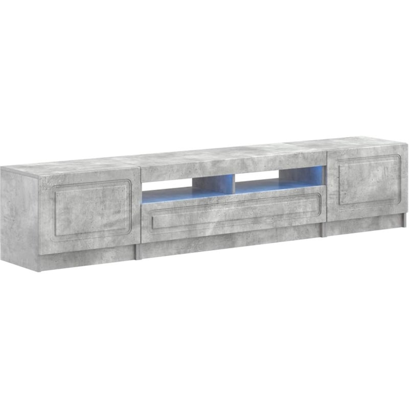 Έπιπλο Τηλεόρασης VidaXL UTRECHT με LED 3 τμχ 198 x 35 x 40 cm - Γκρι Σκυροδέματος