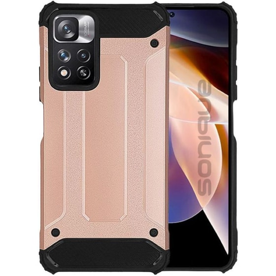 Θήκη Xiaomi Redmi Note 11 Pro Plus 5G - Sonique Heavy Armor - Ροζ Χρυσό image 0