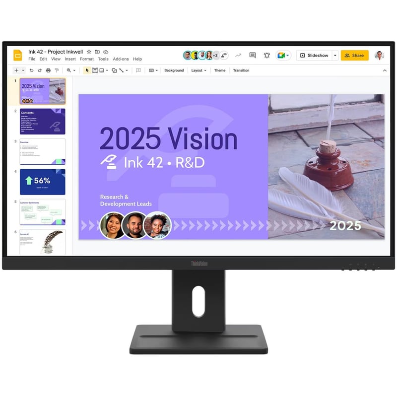 Lenovo ThinkVision E27Q-40 Monitor 27 Quad HD IPS Flat 100Hz 6ms