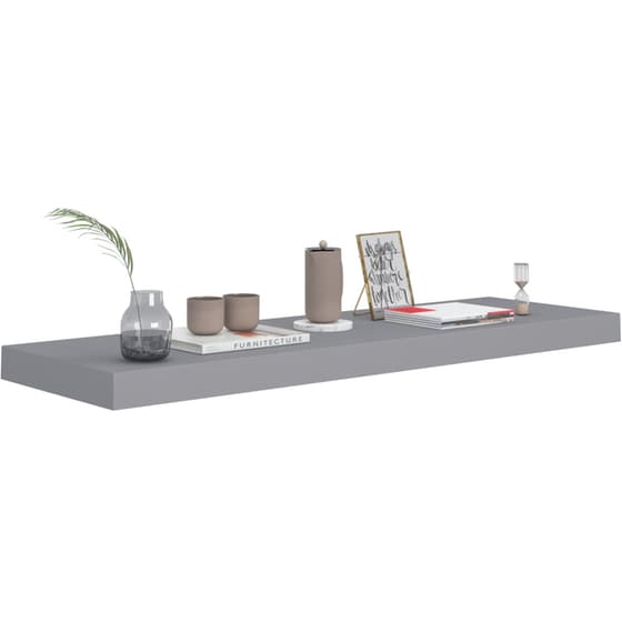 Ράφια Τοίχου VidaXL από MDF 80x23.5x3.8 cm 4 Τμχ - Γκρι image 6