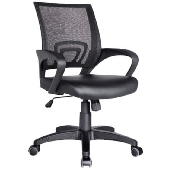 Καρέκλα Γραφείου Woodwell BF2101 από Τεχνητό Δέρμα - Μαύρη image 0