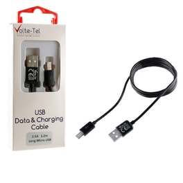 Καλώδιο δεδομένων Volte-tel Vcd05 Micro Usb 2.5Α 1.2m - Black
