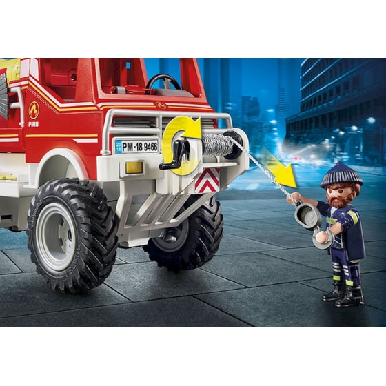 PLAYMOBIL® Action Heroes Όχημα Πυροσβεστική με Τροχαλία Ρυμούλκησης (9466) image 3