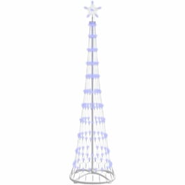Vidaxl Led Χριστουγεννιάτικο Δέντρο Μπλε 51 X 51 X 190 Εκ Μέταλλο