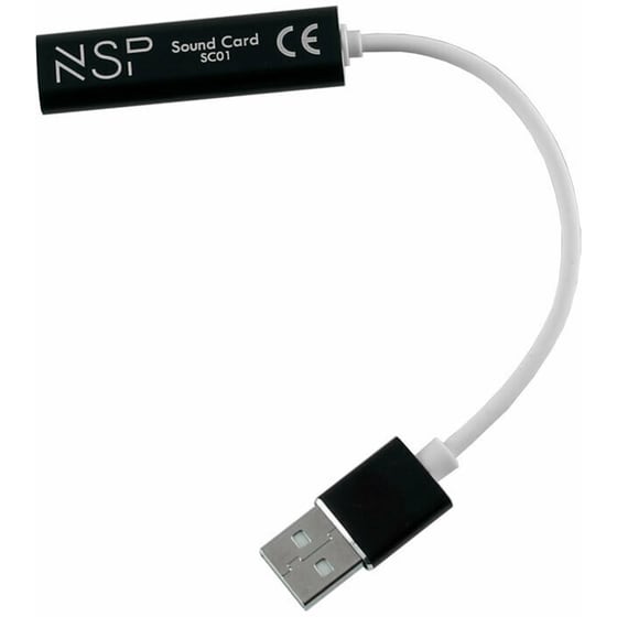 Nsp Sound Card Sc01 Usb To Jack 3.5mm Female For Mac/ps4 Black image 1