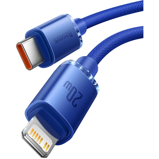Καλώδιο δεδομένων Baseus Crystal Shine Series Usb-C to Lightning 20W 1.2m - Blue image 1