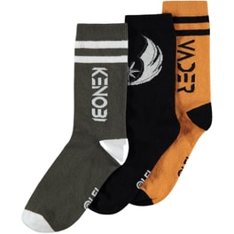 Κάλτσες Difuzed Obi-Wan-Kenobi - Crew Socks - Νο 43-46 (3 τεμάχια)