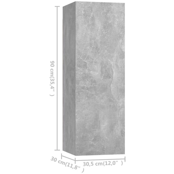 Έπιπλο Τηλεόρασης VidaXL από Μοριοσανίδα 30.5x30x90cm - Γκρι image 13