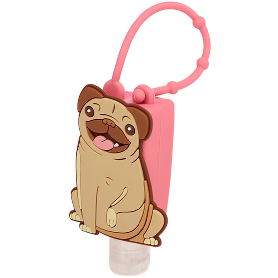 Αντισηπτικό Gel Puckator Mopps Pug Silicone Cover 29 ml - Ροζ image 0