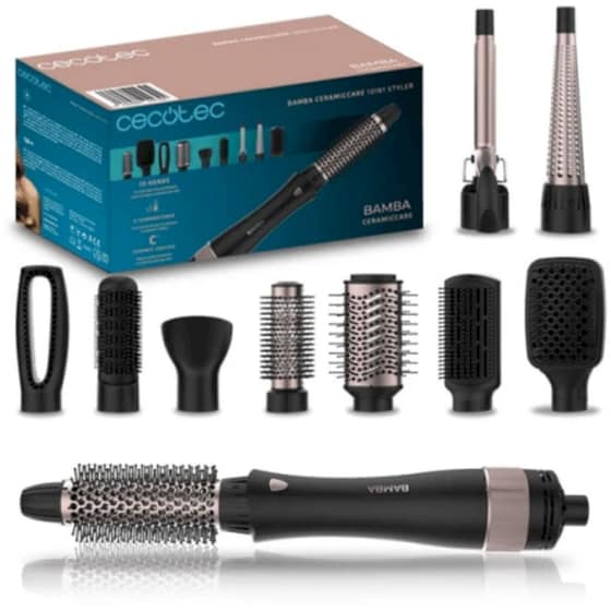 Ηλεκτρική Βούρτσα Μαλλιών Cecotec Bamba Ceramic Care CEC-04439 για Ίσιωμα και Μπούκλες με 10 Εναλλάξιμες Κεφαλές Λευκό image 2