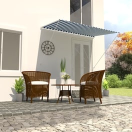 Τέντα Vidaxl Συρόμενη 250x150cm - Λευκό/Μπλε