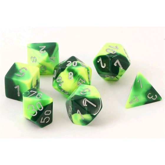 Chessex Gemini - Green-yellow/Silver CHESSEX image 0
