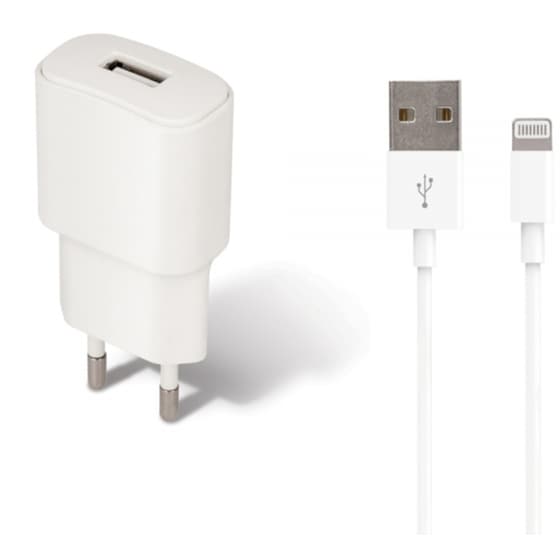 Σετ Φόρτισης Forever Tc-01 Usb 2A + cable Usb to Lighting 1.2m - White image 0