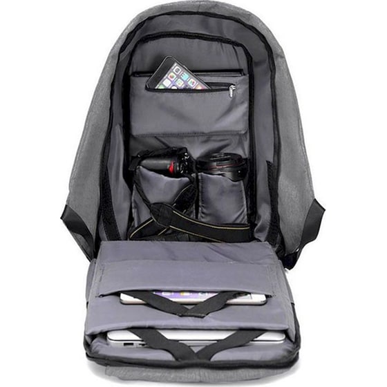 Τσάντα Πλάτης Anti-theft Amber με Θήκη Laptop 13'' AΜ2008 13 lt - Γκρι image 2