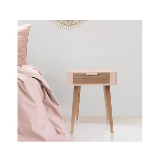 Κομοδίνο Aria Trade Από Mdf 35x40x48 cm - Σομόν image 1