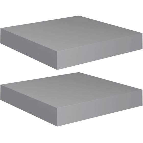 Ράφια Τοίχου VidaXL από MDF 23x23.5x3.8 cm 2 Τμχ - Γκρι image 0