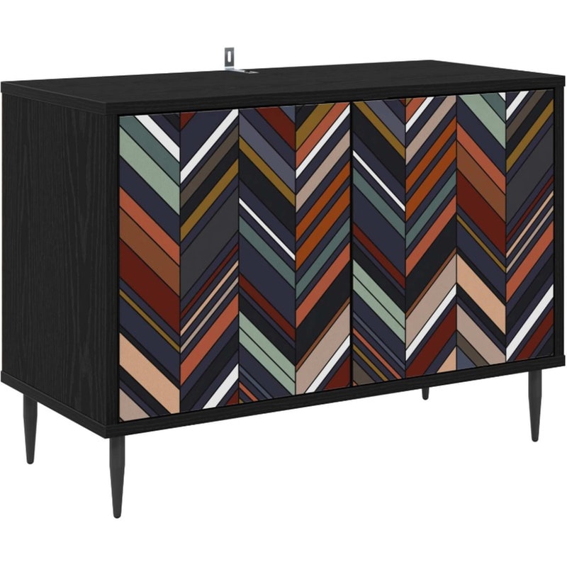 Έπιπλο Τηλεόρασης VidaXL OMMEN 69 x 33 x 50,5 cm - Μαύρη Δρυς