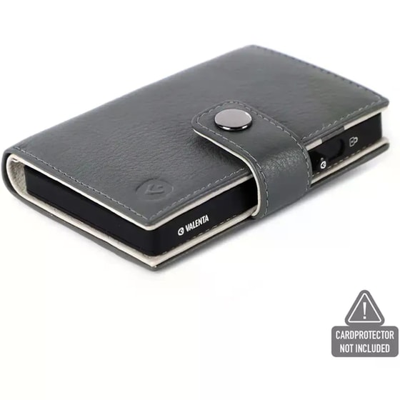 Θήκη Καρτών Valenta Leather Magsafe Luxe Grey image 2