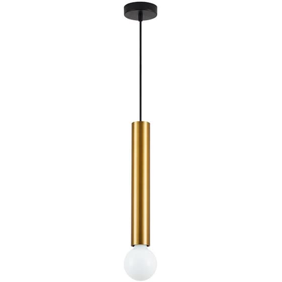 Φωτιστικό Οροφής Μονόφωτο Homelighting Adept Tube Μεταλλικό Φ5.5x40-300 cm - Χρυσό/Μαύρο image 0