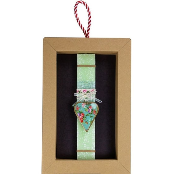 Λαμπάδα&nbsp;Synchronia&nbsp;Καρδιά&nbsp;Φλοράλ&nbsp;Μικρή&nbsp;Βεραμάν image 1