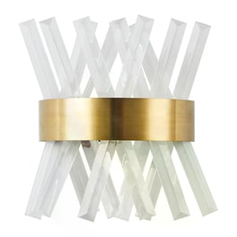 Απλίκα Τοίχου Led Homelighting Μεταλλική 23x12x30 cm - Χρυσή