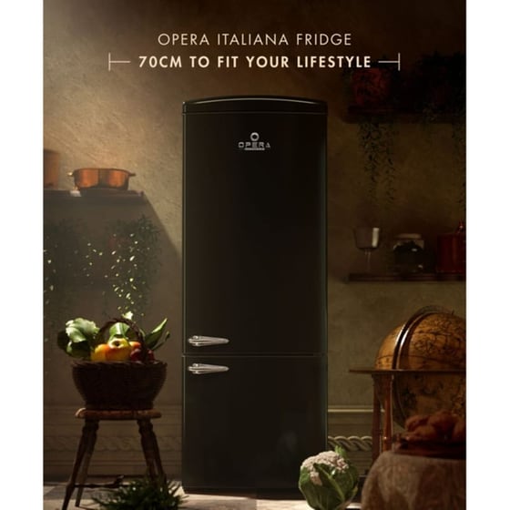 OPERA ITALIANA OFRMC70N Total No Frost 472 Lt Μαύρο Ψυγειοκαταψύκτης image 8