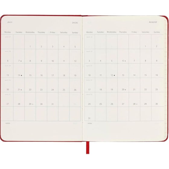 Ημερολόγιο Εβδομαδιαίο Moleskine 2025-2026 18Μ Pocket Scarlet Red Hard image 5