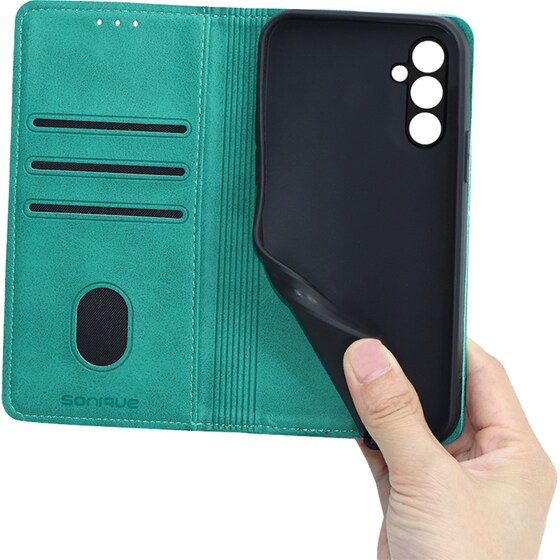 Θήκη Samsung Galaxy A14 4G - Vintage Magnet Book - Βεραμάν image 4