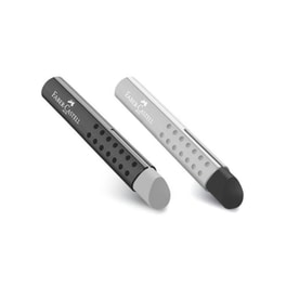 Γόμα Faber Castell Grip Tri Λευκό/Μαύρο