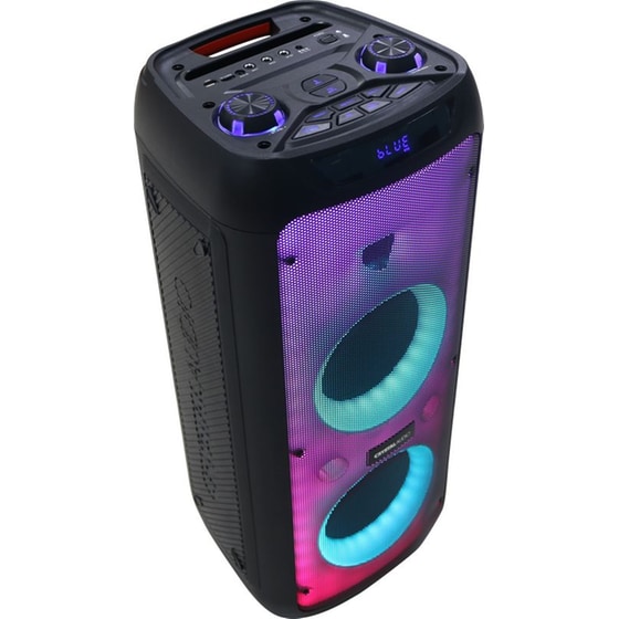 Party Speaker Crystal Audio PRT-16 TWS 120W Karaoke με Ασύρματo Μικρόφωνo - Μαύρο image 2