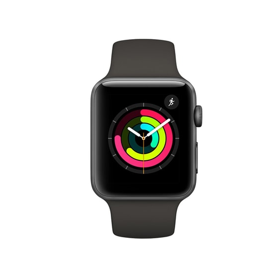 Apple Watch Series 3 42mm Aluminium Space Gray Sport Band Γκρι image 1