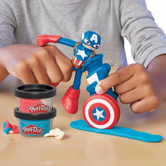 Hasbro Play-Doh Marvel Spiderman/ Black Panther/ Captain America 3 Σχέδια 2 Τμχ - Τυχαία Επιλογή Σχεδίου (G0333) image 13