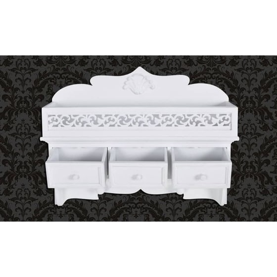 Ράφι Τοίχου VidaXL Kρεμάστρα από MDF 48.5x13x37.5 cm - Λευκό image 5