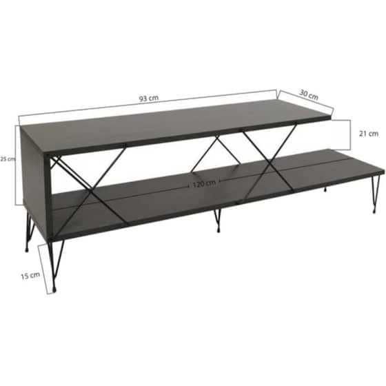 Έπιπλο Τηλεόρασης 24Mall Strada από Μοριοσανίδα 120x30x40 cm - Ανθρακί image 5