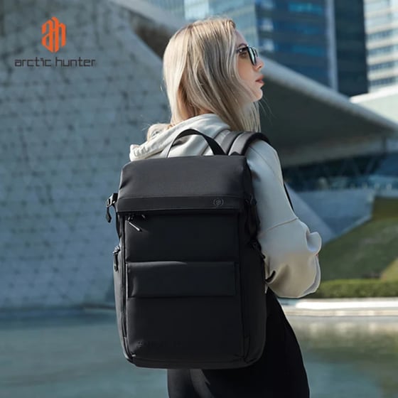 Τσάντα Laptop Arctic Hunter B00562 15.6" Αδιάβροχη - Μαύρο image 2